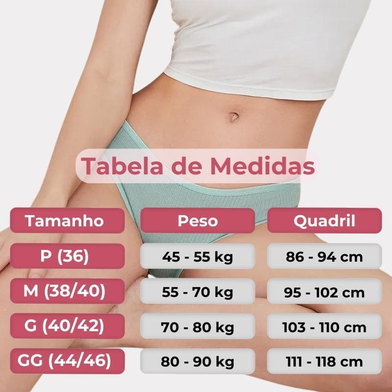 [PROMOÇÃO DE LANÇAMENTO COMPRE 5 LEVE 10] Calcinha CottonConfort®- Frete Grátis+ Brinde Exclusivo