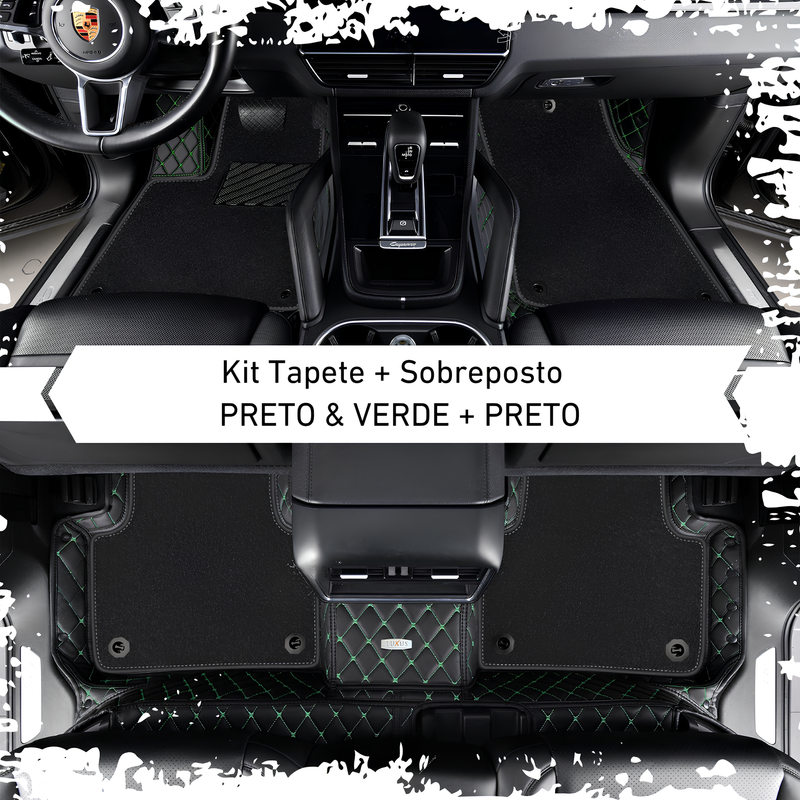 Kit de Tapetes Automotivos Sob Medida de Luxo + Tapetes Sobrepostos - Conforto e Estilo Exclusivo para seu Carro - Frete grátis + brinde Exclusivo