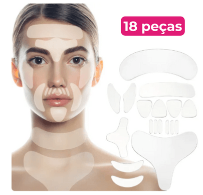Kit Rejuvene Clean - Adesivos Anti-Rugas das famosas (Reutilizável por até 40 aplicações) - Frete grátis + Brinde Exclusivo