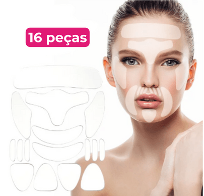 Kit Rejuvene Clean - Adesivos Anti-Rugas das famosas (Reutilizável por até 40 aplicações) - Frete grátis + Brinde Exclusivo