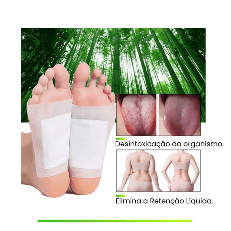 Kit Adesivo Detox - Elimina Dores, Inchaços e Desintoxica - 100% Natural - Frete Grátis+ Brinde Exclusivo
