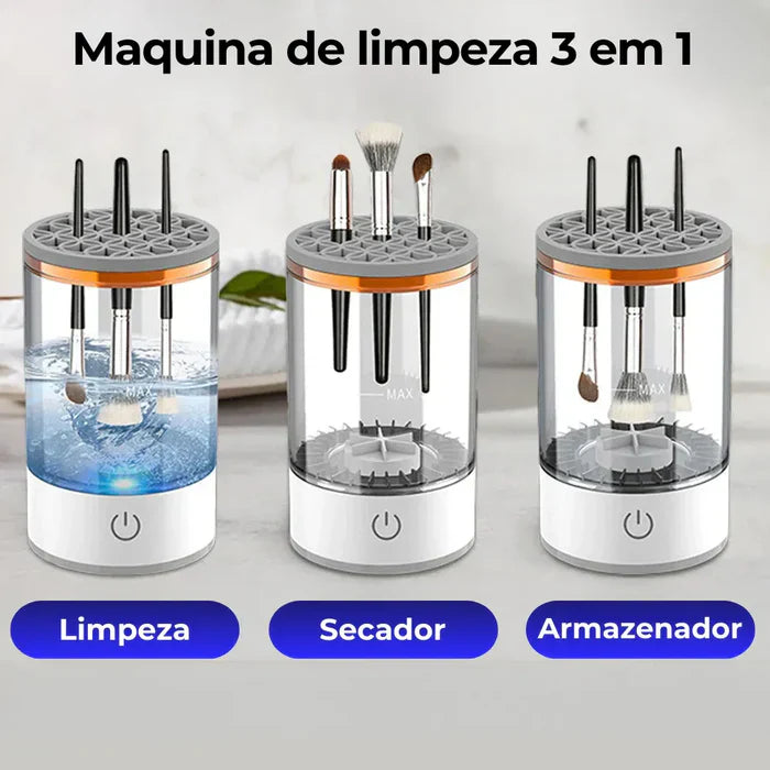 MakeClean™ Limpador de Pincel de Maquiagem 3 em 1 [Brinde Kit Completo de Pinceis]  - Frete grátis + Brinde Exclusivo