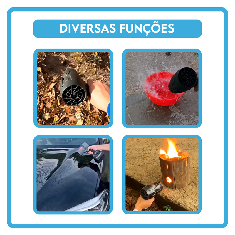 PowerJet™ - Soprador e Secador Turbo Portátil - [Brindes: 2 Baterias e 1 maleta] - Frete grátis + Brinde Exclusivo