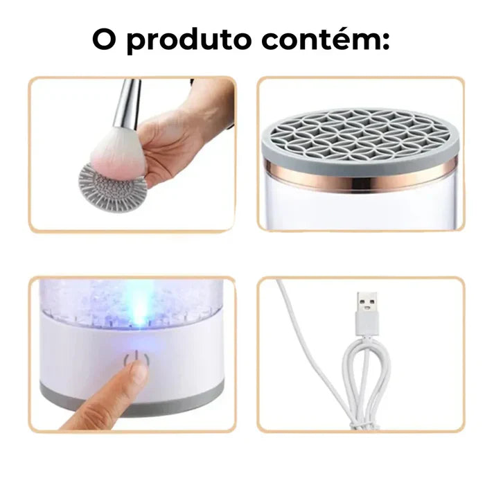 MakeClean™ Limpador de Pincel de Maquiagem 3 em 1 [Brinde Kit Completo de Pinceis]  - Frete grátis + Brinde Exclusivo
