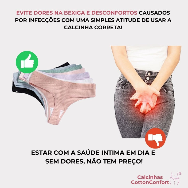 [PROMOÇÃO DE LANÇAMENTO COMPRE 5 LEVE 10] Calcinha CottonConfort®- Frete Grátis+ Brinde Exclusivo