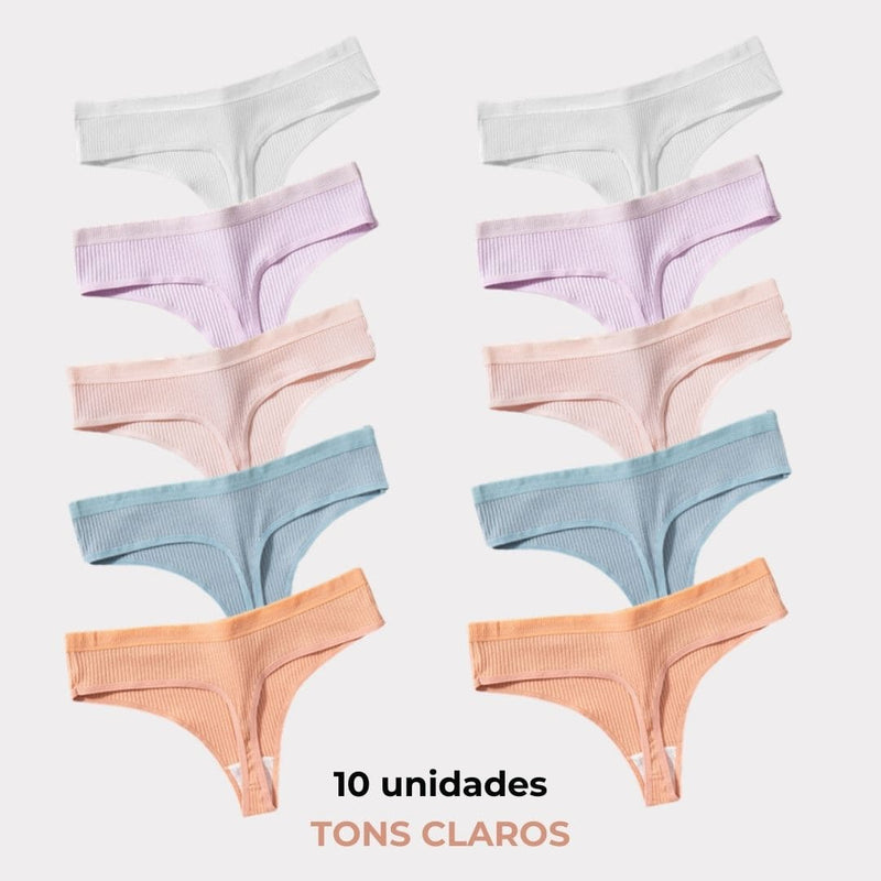 [PROMOÇÃO DE LANÇAMENTO COMPRE 5 LEVE 10] Calcinha CottonConfort®- Frete Grátis+ Brinde Exclusivo