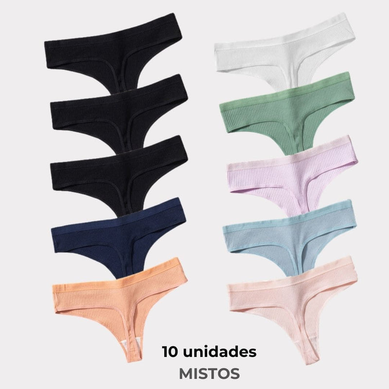 [PROMOÇÃO DE LANÇAMENTO COMPRE 5 LEVE 10] Calcinha CottonConfort®- Frete Grátis+ Brinde Exclusivo