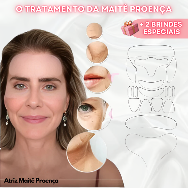 Kit Rejuvene Clean - Adesivos Anti-Rugas das famosas (Reutilizável por até 40 aplicações) - Frete grátis + Brinde Exclusivo