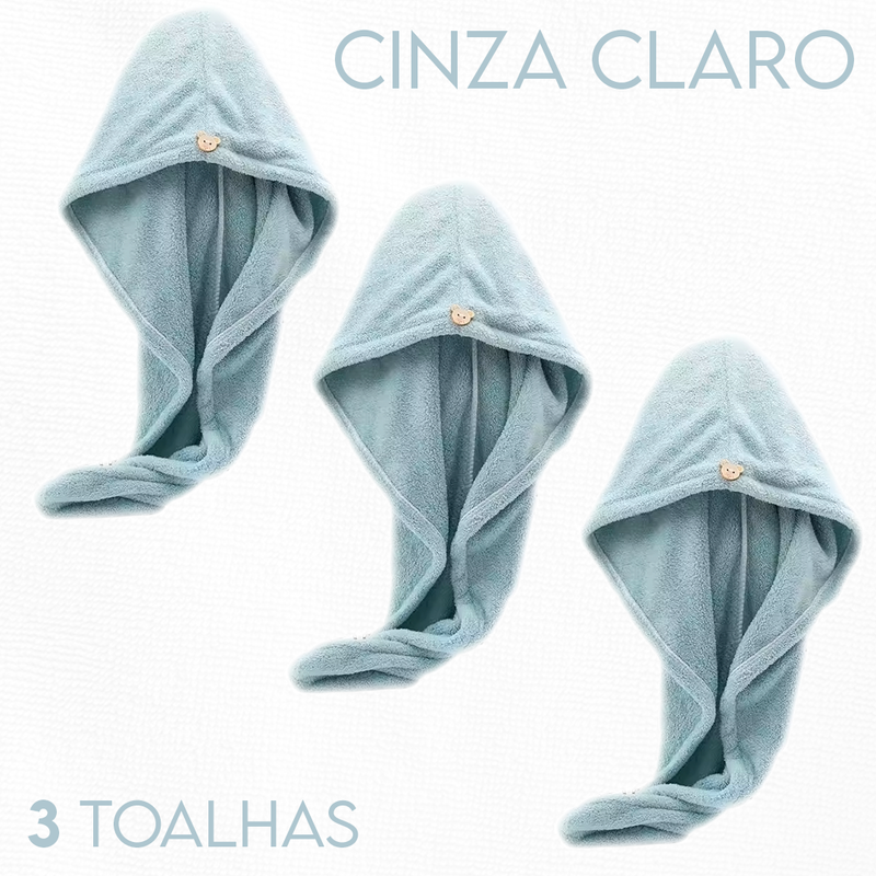 [COMPRE 1, LEVE 3] HairDry™ - Toalha de Microfibra Para Cabelos   - Frete grátis + Brinde Exclusivo