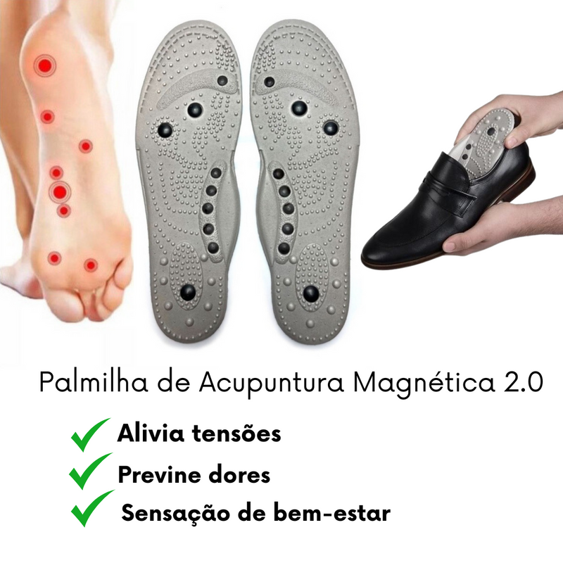 Palmilha Magnética de Acupuntura Ortopédica – Alívio Premium 2.0 - Frete Grátis+ Brinde Exclusivo