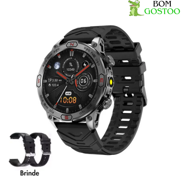 Smartwatch Tático Warzone + 2 Pulseiras Brinde (Poucas Unidades)  - Frete Grátis + Brinde Exclusivo