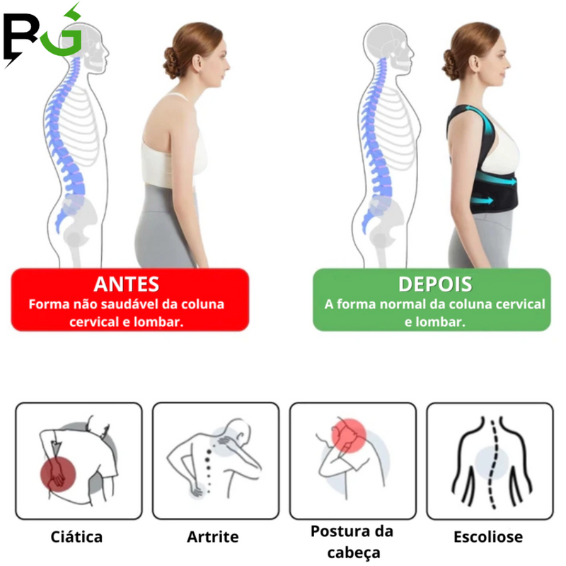 Corretor de Postura Ultra Body + Omega 3 de brinde