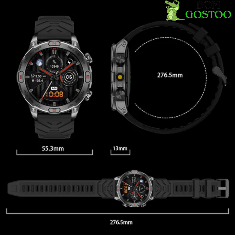 Smartwatch Tático Warzone + 2 Pulseiras Brinde (Poucas Unidades)  - Frete Grátis + Brinde Exclusivo