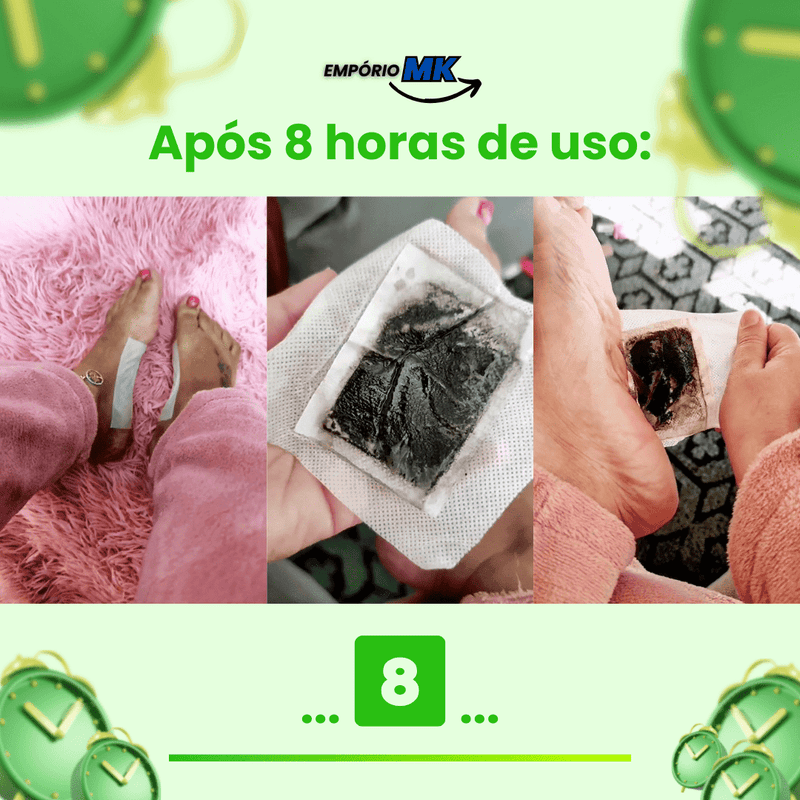 Kit Adesivo Detox - Elimina Dores, Inchaços e Desintoxica - 100% Natural - Frete Grátis+ Brinde Exclusivo