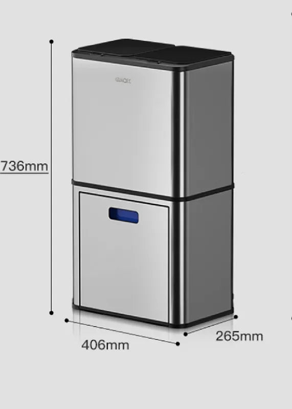 Lixeira Inteligente Dupla Inox 60L com Sensor de Presença - Frete grátis + Brinde Exclusivo