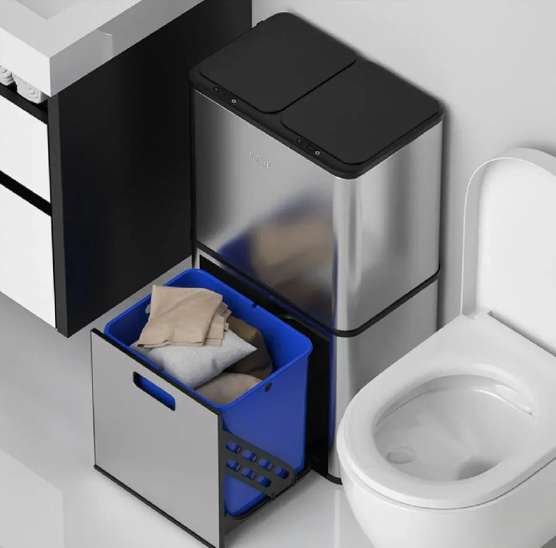 Lixeira Inteligente Dupla Inox 60L com Sensor de Presença - Frete grátis + Brinde Exclusivo