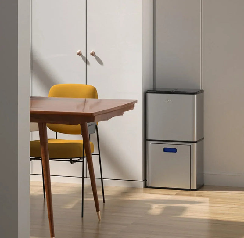 Lixeira Inteligente Dupla Inox 60L com Sensor de Presença - Frete grátis + Brinde Exclusivo