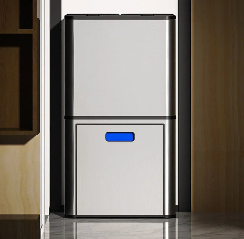 Lixeira Inteligente Dupla Inox 60L com Sensor de Presença - Frete grátis + Brinde Exclusivo