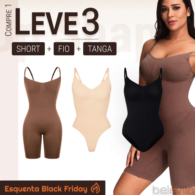 Oferta Temporária BodyShaper 2.0 - Body Modelador de Cintura [Kit Pague 1 Leve 2] - Frete Grátis+ Brinde Exclusivo