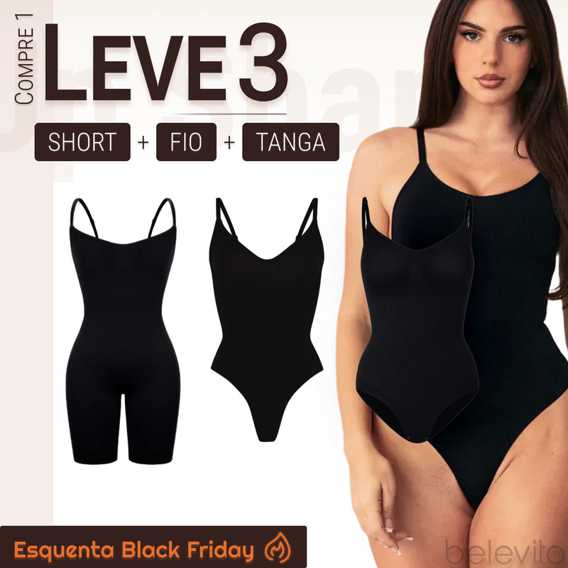 Oferta Temporária BodyShaper 2.0 - Body Modelador de Cintura [Kit Pague 1 Leve 2] - Frete Grátis+ Brinde Exclusivo