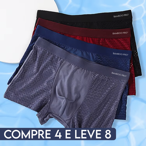 Cueca Bamboo Pro™ - Cueca Tecnológica Antibacteriana [Compre 4, Leve 8] - Frete grátis + Brinde Exclusivo