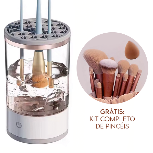 MakeClean™ Limpador de Pincel de Maquiagem 3 em 1 [Brinde Kit Completo de Pinceis]  - Frete grátis + Brinde Exclusivo