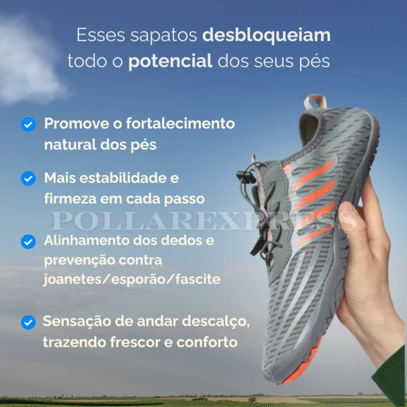 Sapato Tecnológico Terra Max - Conforto extremo, Ultra leve, Barefoot e Ortopédico + Brinde Exclusivo
